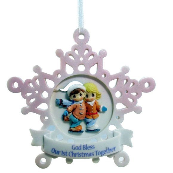 Precious Moments God Bless Our 1st Christmas Together Holiday Christmas Ornament - Picture 3 of 5